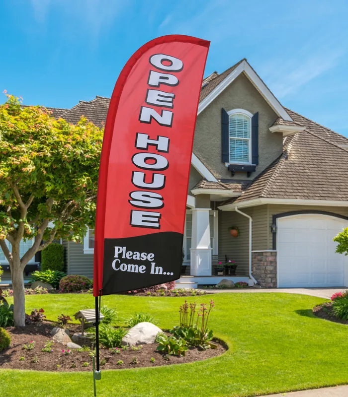 Open house feather flag