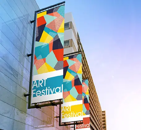 Custom Outdoor Free Standing Tension Fabric Totem Banner for Storefront Advertising - Wolflag